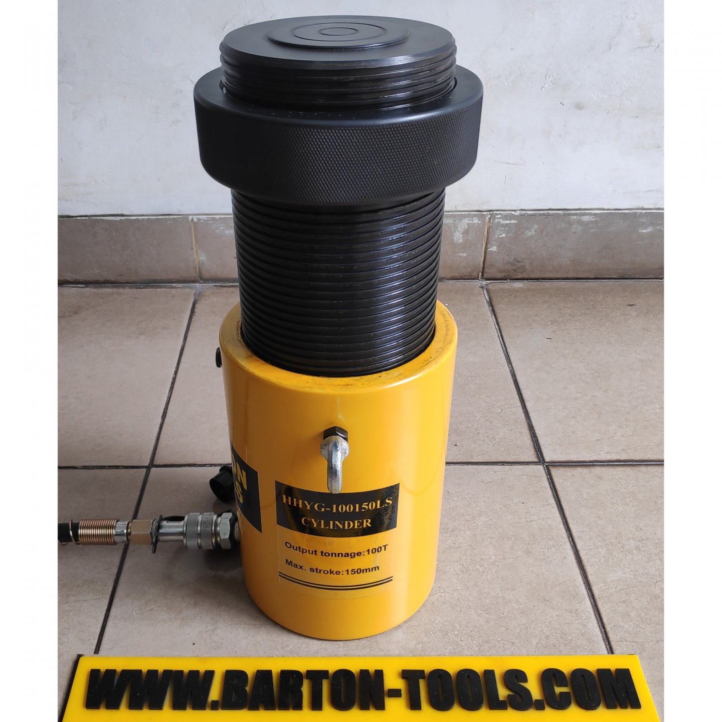 Single Acting Lock Nut Hydraulic Cylinder 100T x 150mm HHYG100150LS