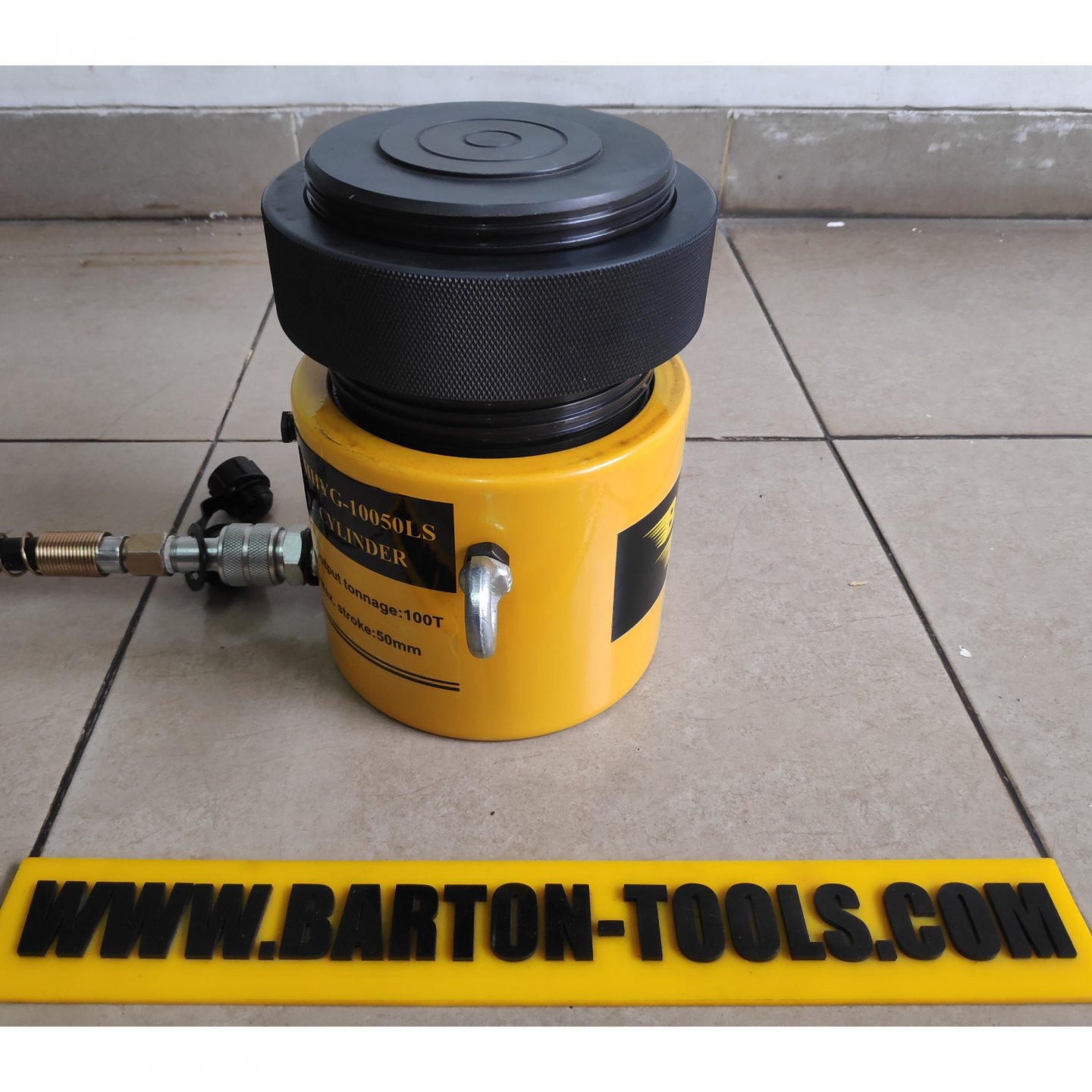 Single Acting Lock Nut Hydraulic Cylinder 100T x 50mm HHYG10050LS