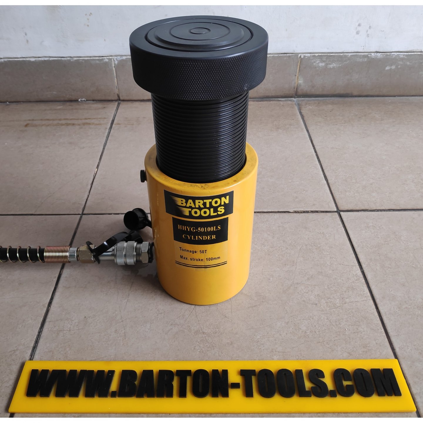 Single Acting Lock Nut Hydraulic Cylinder 50T x 100mm HHYG50100LS