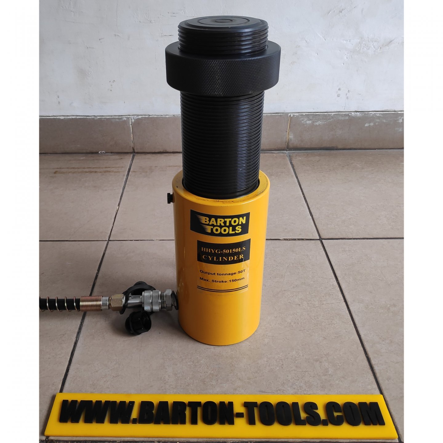 Single Acting Lock Nut Hydraulic Cylinder 50T x 150mm HHYG50150LS