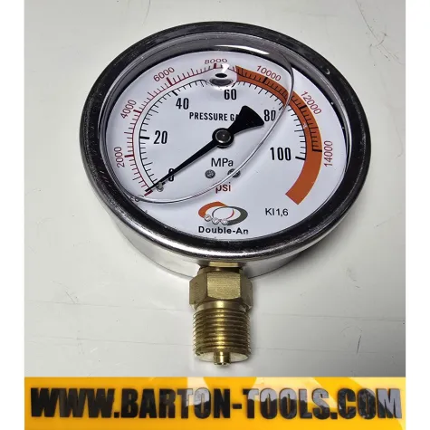 Pressure Gauges Pressure Gauge 100mm 1000Bar 14500psi M20x1.5 BAR1000 BARTON 1 bar1000