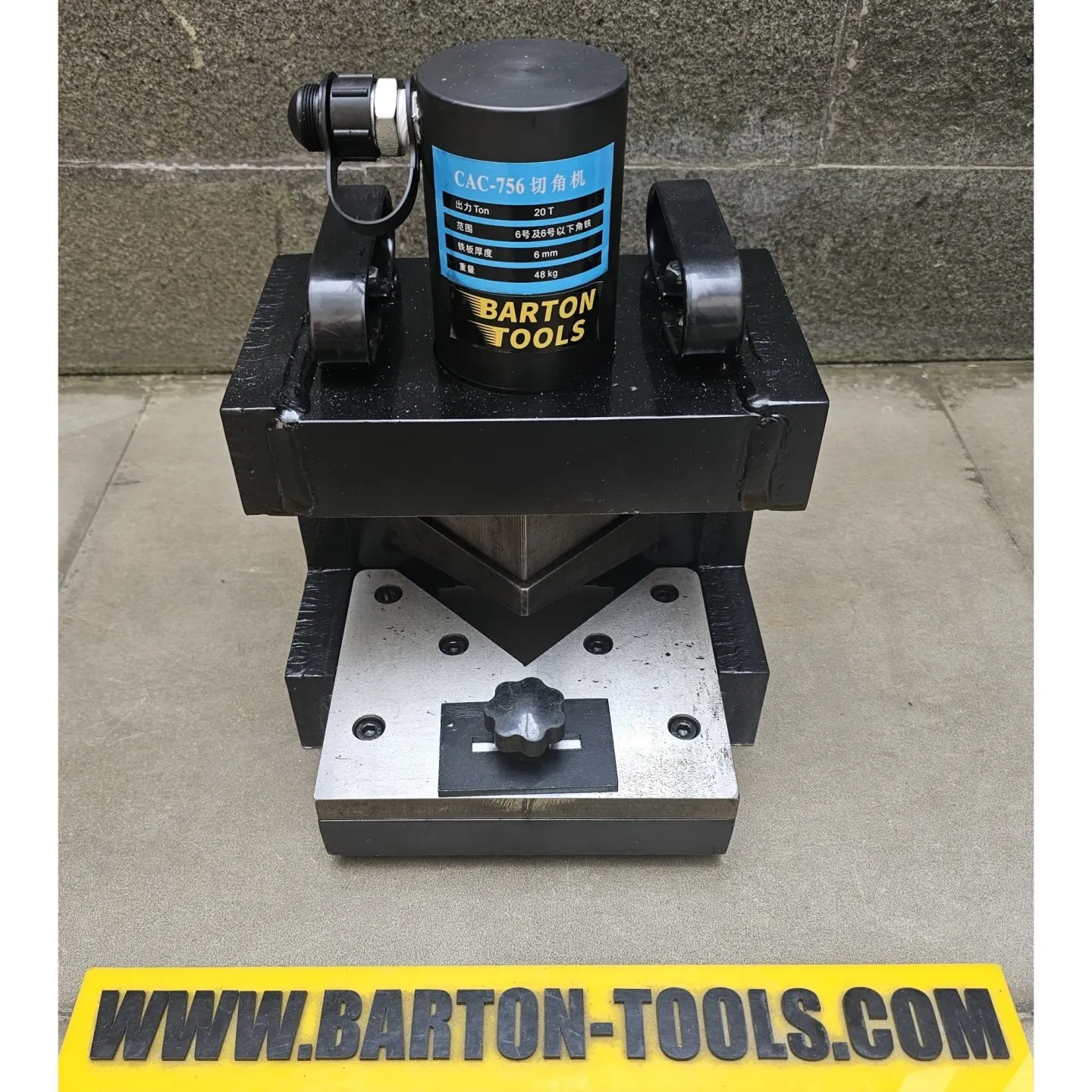 Hydraulic Angle Steel Notcher 75x75x6mm CAC756N BARTON Hydraulic