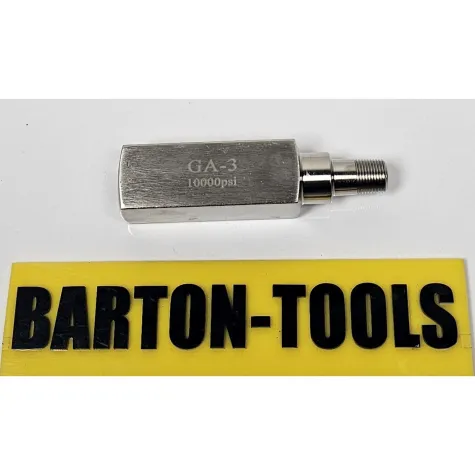 Gauge Adaptors Pressure Gauge Adaptors 700Bar 10000psi 100MPa 3/8"M x 3/8"F x 1/4"F NPTF GA-3 BARTON 1 ga_3