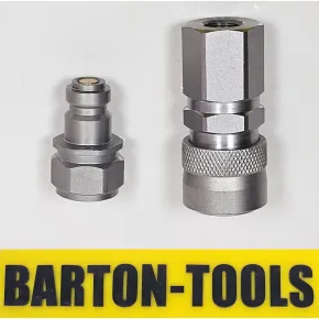 Hydraulic Couplers Hydraulic Couplers Set 1/4" BSP 3300bar 330MPa 47500psi HC-33002 BARTON 1 hc_33002_set