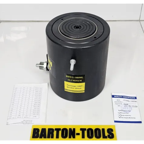 Single Acting Aluminum Hydraulic Cylinders Single Acting Aluminium Hydraulic Cylinder 100 Ton 50mm Stroke HHYG-10050L BARTON 1 hhyg_10050l