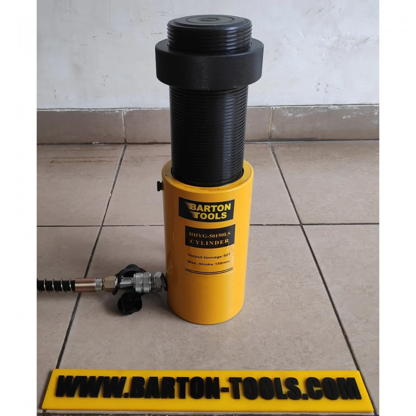 Single Acting Lock Nut Hydraulic Cylinder 50T x 150mm HHYG50150LS