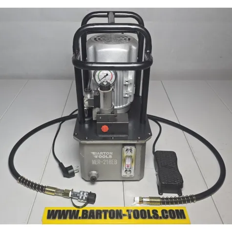 Electric Hydraulic Pumps Heavy Duty Electric Hydraulic Pump 8L 750W Solenoid Single Acting Alumunium Body MER-218EB BARTON 1 mer_218eb