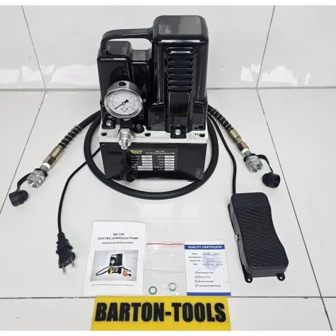 Electric Hydraulic Pumps Single Acting Portable Solenoid Valve Electric Hydraulic Pump 2.5L 1200W QQ-700 BARTON 2 qq_700_foot_switch