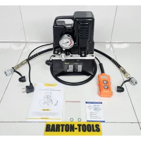 Electric Hydraulic Pumps Single Acting Portable Solenoid Valve Electric Hydraulic Pump 2.5L 1200W QQ-700 BARTON 1 qq_700_push_button