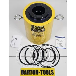 Double Acting Hollow Plunger Hydraulic Cylinders Double Acting Hollow Plunger Hydraulic Cylinder 100 Ton 75mm Stroke RCH-10075D BARTON 2 rch_10075d_pic_2