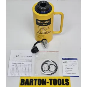 Single Acting Hollow Plunger Hydraulic Cylinders Single Acting Hollow Plunger Hydraulic Cylinder 20 Ton 100mm Stroke RCH-20100 BARTON 1 rch_20100_pic_1