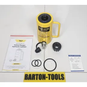 Single Acting Hollow Plunger Hydraulic Cylinders Single Acting Hollow Plunger Hydraulic Cylinder 20 Ton 100mm Stroke RCH-20100 BARTON 2 rch_20100_pic_2