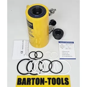 Double Acting Hollow Plunger Hydraulic Cylinders Double Acting Hollow Plunger Hydraulic Cylinder 20 Ton 100mm Stroke RCH-20100D BARTON 2 rch_20100d_pic_2