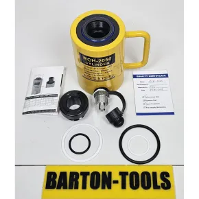 Single Acting Hollow Plunger Hydraulic Cylinders Single Acting Hollow Plunger Hydraulic Cylinder 20 Ton 50mm Stroke RCH-2050 BARTON 2 rch_2050_pic_2