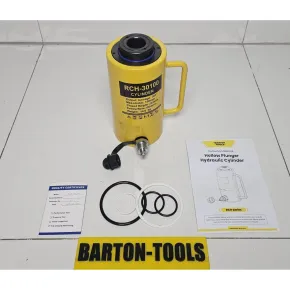 Single Acting Hollow Plunger Hydraulic Cylinders Single Acting Hollow Plunger Hydraulic Cylinder 30 Ton 100mm Stroke RCH-30100 BARTON 1 rch_30100_pic_1