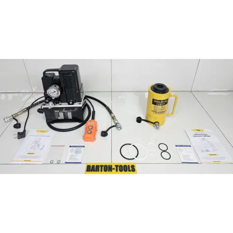 Single Acting Hollow Plunger Hydraulic Cylinders Single Acting Hollow Plunger Hydraulic Cylinder 30 Ton 100mm Stroke RCH-30100 BARTON 5 rch_30100_qq_700