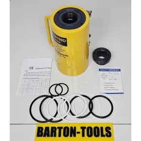 Double Acting Hollow Plunger Hydraulic Cylinders Double Acting Hollow Plunger Hydraulic Cylinder 30 Ton 100mm Stroke RCH-30100D BARTON 2 rch_30100d_pic_2