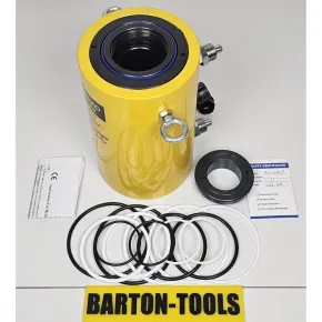 Double Acting Hollow Plunger Hydraulic Cylinders Double Acting Hollow Plunger Hydraulic Cylinder 60 Ton 100mm Stroke RCH-60100D BARTON 2 rch_60100d_pic_4