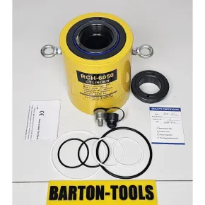 Single Acting Hollow Plunger Hydraulic Cylinders Single Acting Hollow Plunger Hydraulic Cylinder 60 Ton 50mm Stroke RCH-6050 BARTON 2 rch_6050_pic_2
