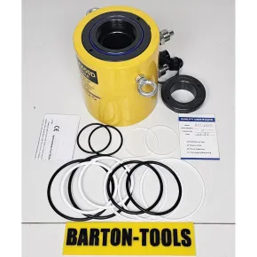 Double Acting Hollow Plunger Hydraulic Cylinders Double Acting Hollow Plunger Hydraulic Cylinder 60 Ton 50mm Stroke RCH-6050D BARTON 2 rch_6050d_pic_2