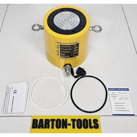 Single Acting Medium-Height Hydraulic Cylinders RSC Series Single Acting Medium Height Hydraulic Cylinder 100 Ton 100mm Stroke RSC-100100 BARTON 1 rsc_100100
