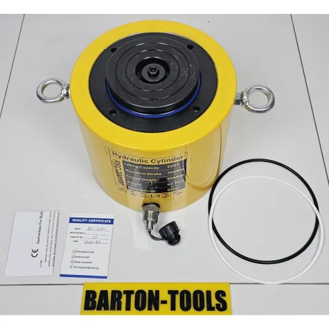 Single Acting Medium-Height Hydraulic Cylinders RSC Series Single Acting Medium Height Hydraulic Cylinder 200 Ton 150mm Stroke with Tilt Saddle RSC-200100 BARTON 1 rsc_200100_pic_1