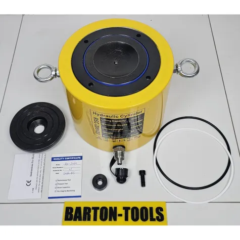 Single Acting Medium-Height Hydraulic Cylinders RSC Series Single Acting Medium Height Hydraulic Cylinder 200 Ton 150mm Stroke with Tilt Saddle RSC-200100 BARTON 2 rsc_200100_pic_2