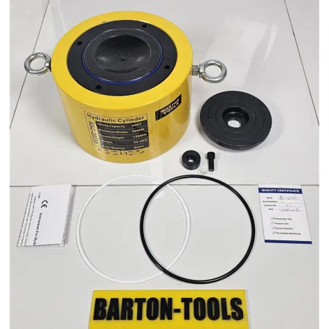 Single Acting Medium-Height Hydraulic Cylinders RSC Series Single Acting Medium Height Hydraulic Cylinder 200 Ton 50mm Stroke with Tilt Saddle RSC-20050 BARTON 2 rsc_20050_pic_2